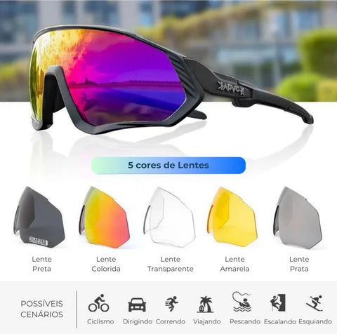 Edge - Óculos de Sol para Corrida Ciclismo e Beach Tennis