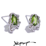 Brinco de Prata 925 com Zircônia Geométrica  – Estilo Moderno