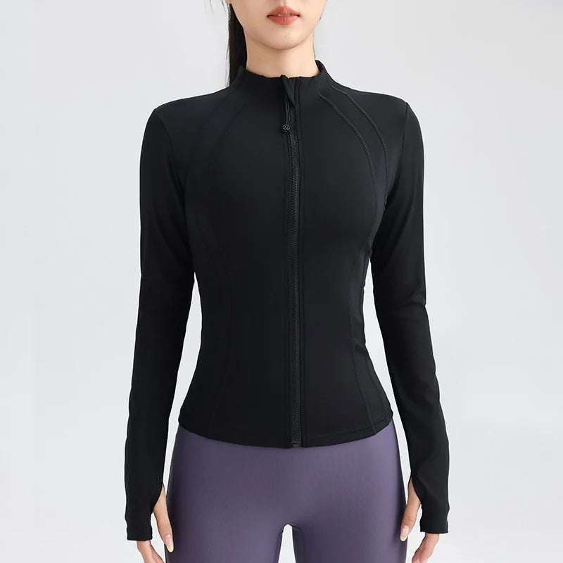Jaqueta Fitness Gola Média – Tecido Respirável, Conforto e Design Moderno, Ideal para Atividades Físicas