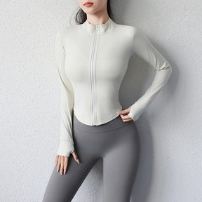 Jaqueta Fitness Feminina Slim – Tecido Respirável, Conforto e Design Moderno, Ideal para Atividades Físicas