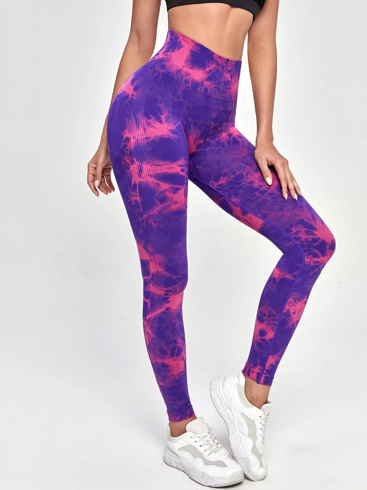 Calça Legging Tie Dye ZenFit – Cintura Alta, Efeito Empina Bumbum, Compressão e Zero Transparência