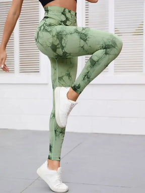 Calça Legging Tie-Dye – Cintura Alta, Efeito Empina Bumbum, Compressão e Zero Transparência