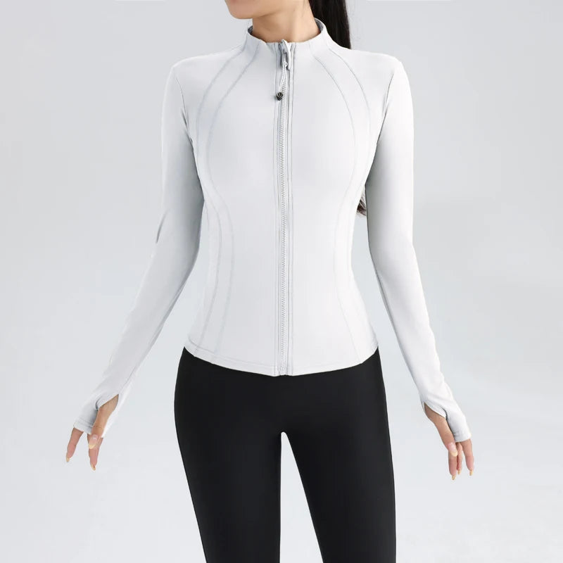 Jaqueta Fitness Gola Média – Tecido Respirável, Conforto e Design Moderno, Ideal para Atividades Físicas