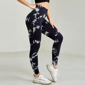 Calça Legging Tie-Dye – Cintura Alta, Efeito Empina Bumbum, Compressão e Zero Transparência