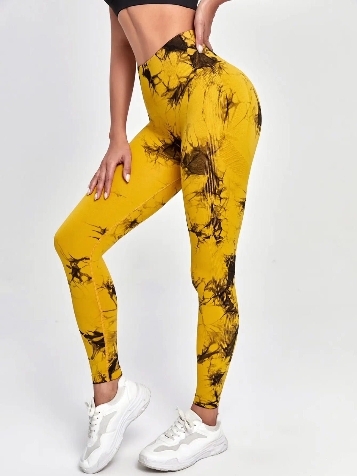 Calça Legging Tie Dye ZenFit – Cintura Alta, Efeito Empina Bumbum, Compressão e Zero Transparência