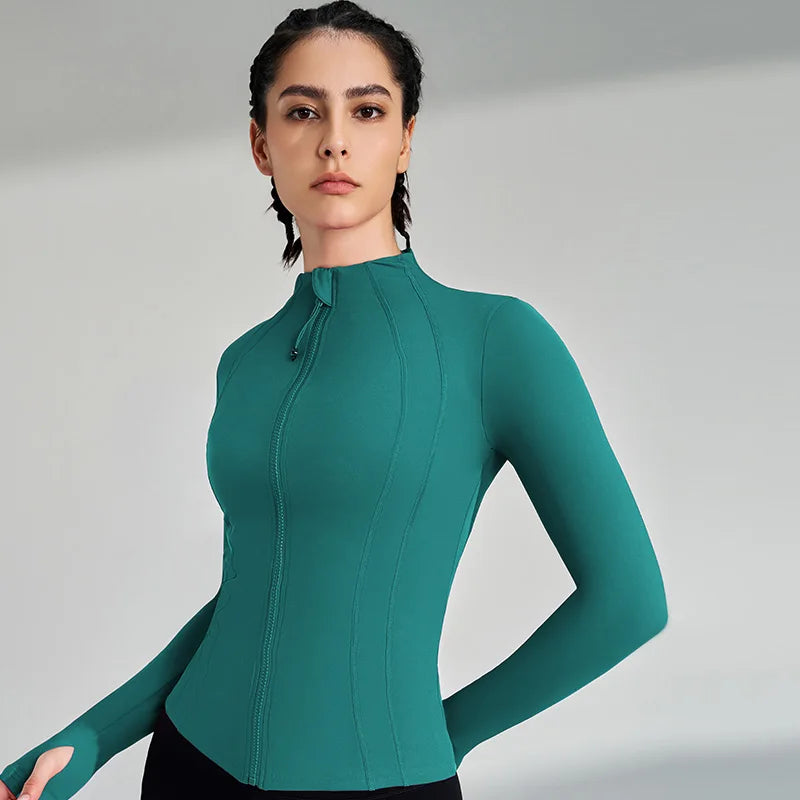 Jaqueta Fitness Gola Média – Tecido Respirável, Conforto e Design Moderno, Ideal para Atividades Físicas